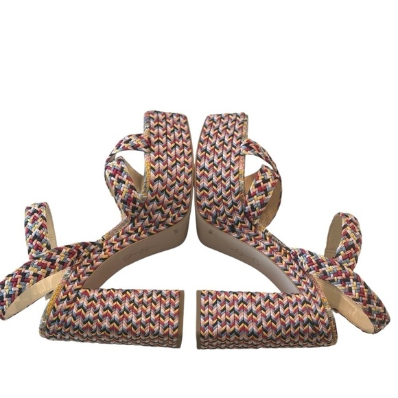 Jessica Simpson‎ Women's Multicolor Woven Brycen Platform Sandals Size 10 - Picture 14 of 15